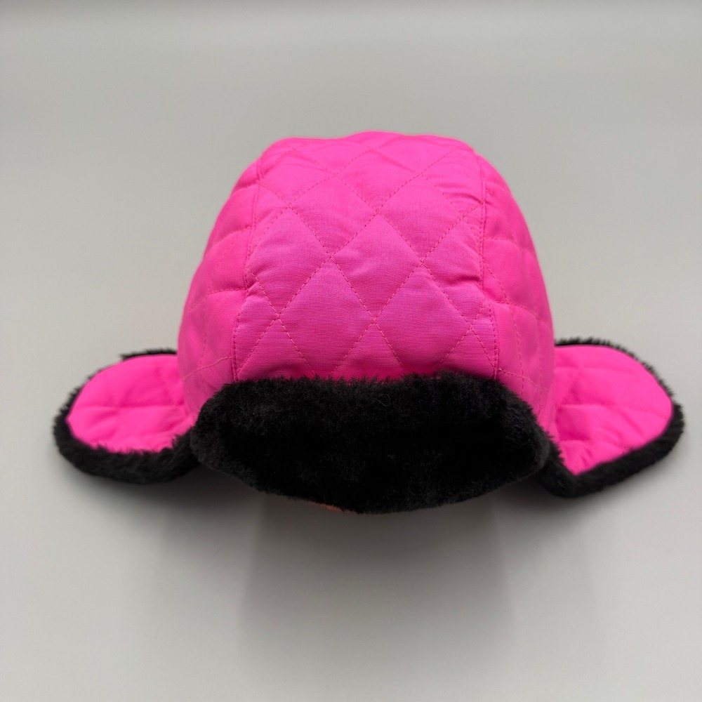 Swiss Tech Trapper Hat Women One Size Pink Quilted Faux Fur Aviator Earflap